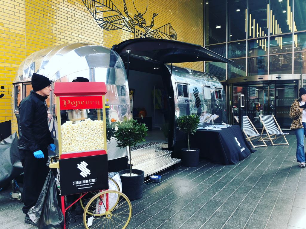 Airstream Pop Up Shop for Student High Street Airstream Pop Up Shop