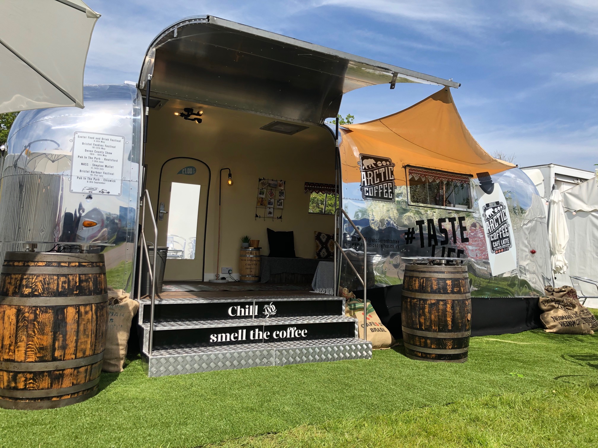 Airstream Hire, Jackie O at Devon County Show Airstream Jackie O Devon County Show